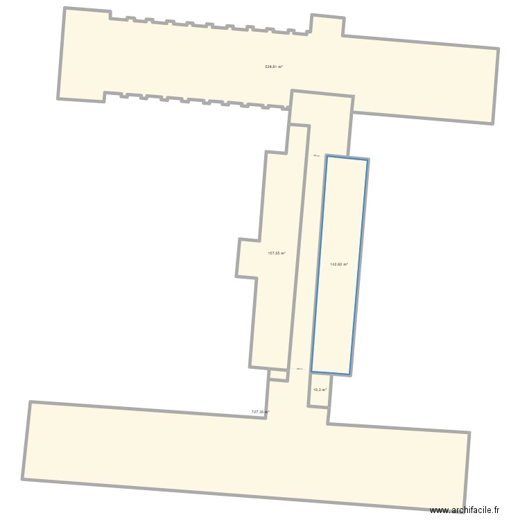 CDI. Plan de 5 pièces et 1578 m2