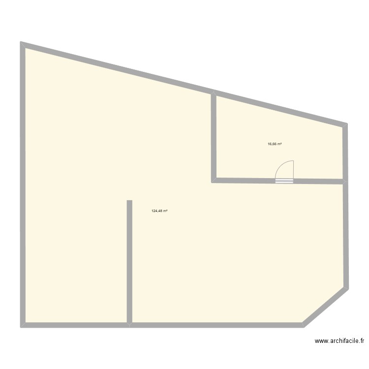 RDC HENIN BEAUMONT Vide. Plan de 2 pièces et 141 m2