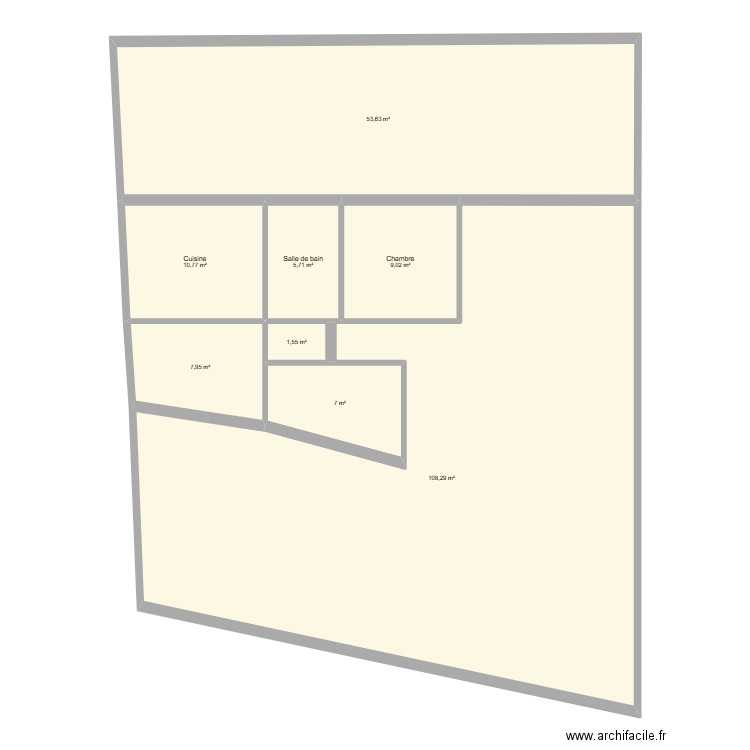 Maison 1. Plan de 8 pièces et 204 m2
