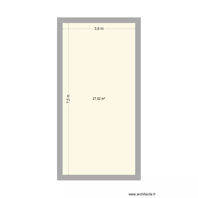 habit. Plan de 1  et 27 m²