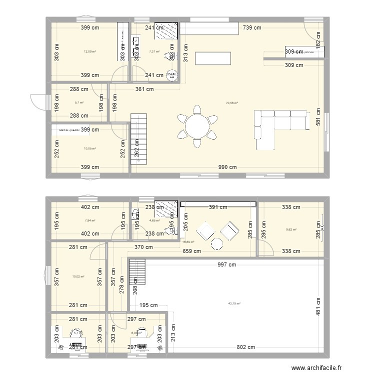 43 AGNAT ETAGE. Plan de 0 pièce et 0 m2
