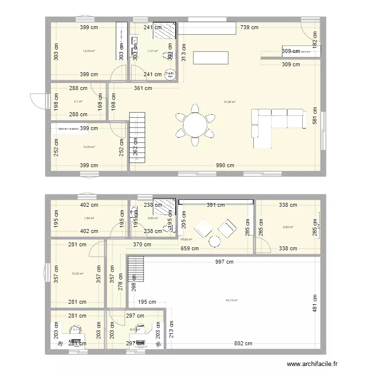 43 AGNAT ETAGE. Plan de 
