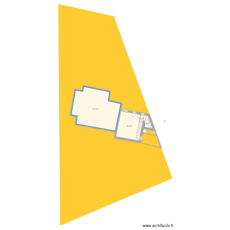 maison gaby2. Plan de 2 pièces et 130 m2