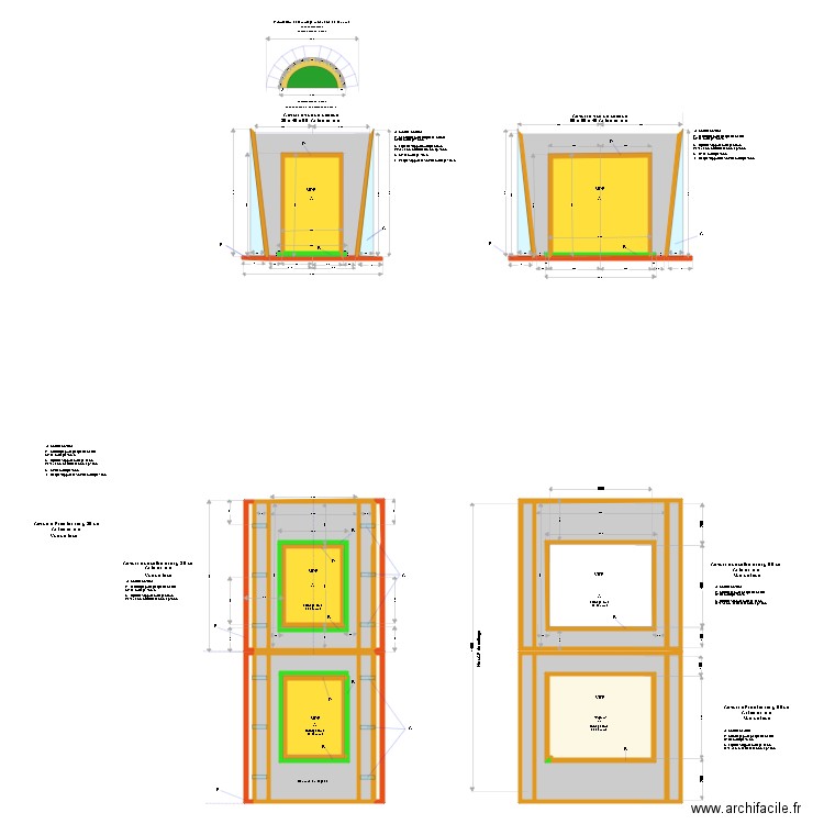 Colombarium 5. Plan de 28 pièces et 306 m2