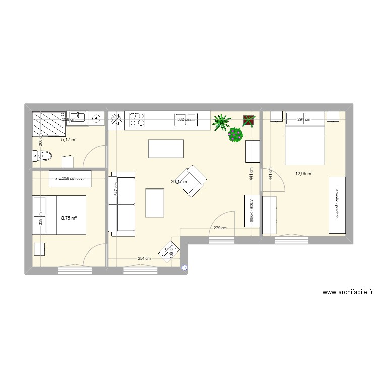 gite. Plan de 0 pièce et 0 m2