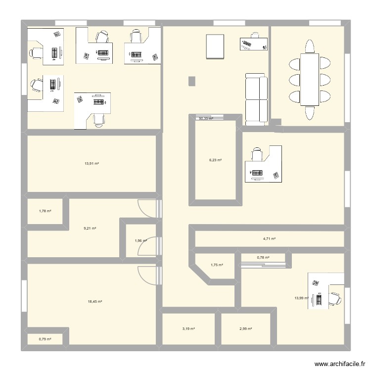 Bureau. Plan de 0 pièce et 0 m2