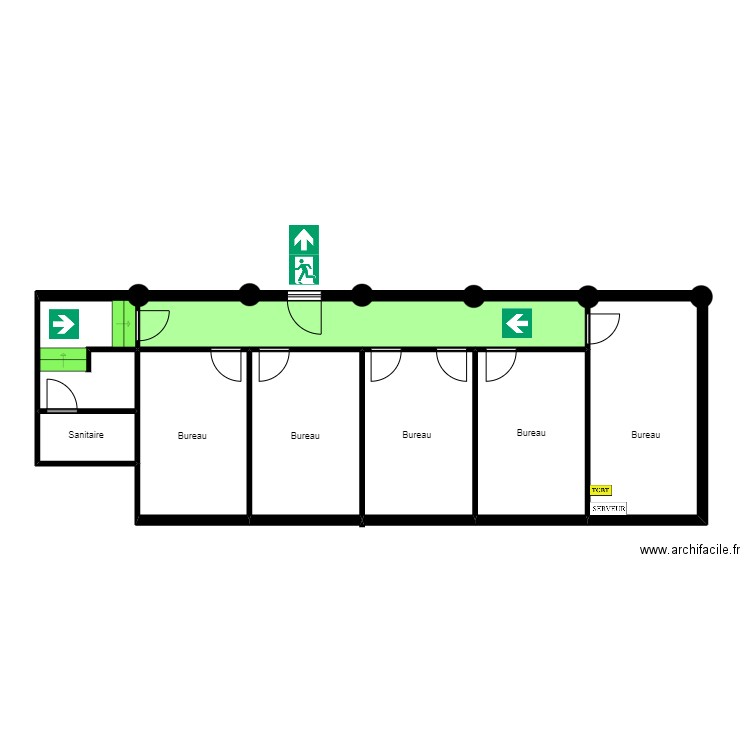 semag annexe. Plan de 8 pièces et 93 m2