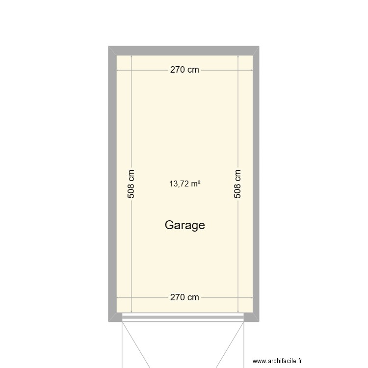 Garage Etterbeek. Plan de 1 pièce et 14 m2