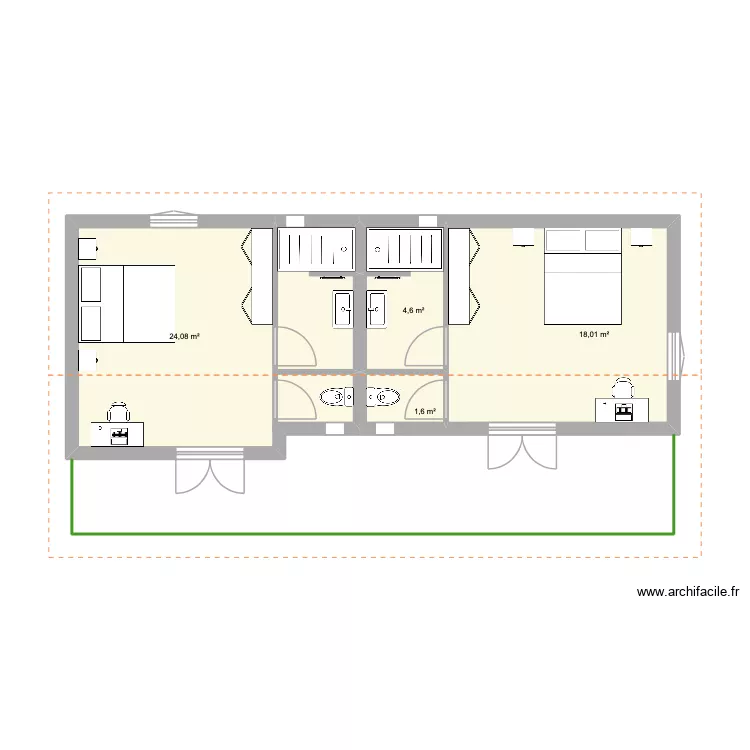 Deluga Moliets 2. Plan de 4  et 48 m²