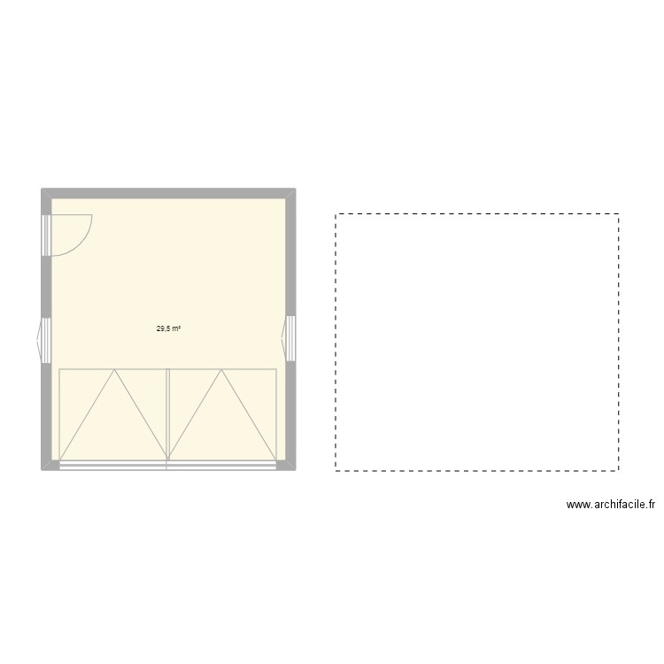 garage jerome. Plan de 1 pièce et 30 m2
