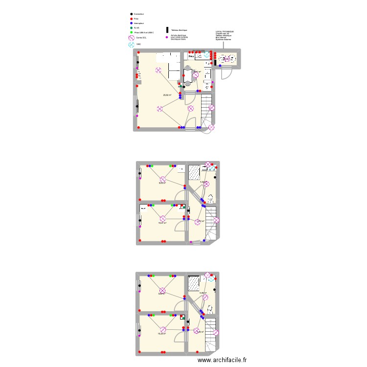 CAZIN #1 Elec. Plan de 11 pièces et 99 m2