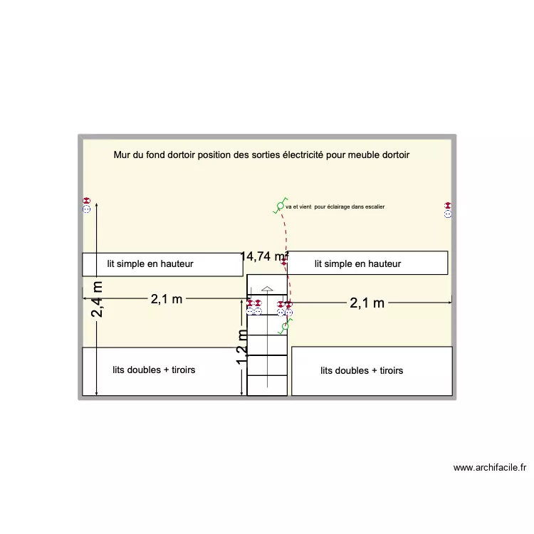 dortoir électricité. Plan de 0 pièce et 0 m2 dortoir électricité. Plan de 0 pièce et 0 m2