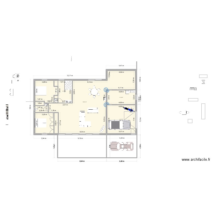 Muzillac 2. Plan de 9 pièces et 168 m2