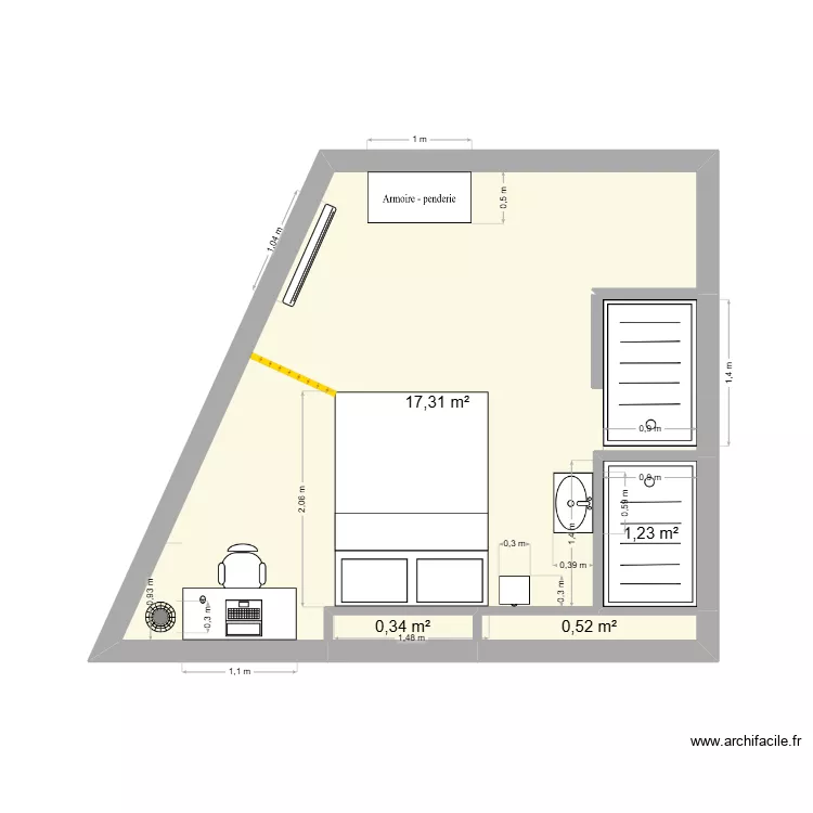 Vinch diamant bis. Plan de 4 et 19 m² Vinch diamant bis. Plan de 4 et 19 m²