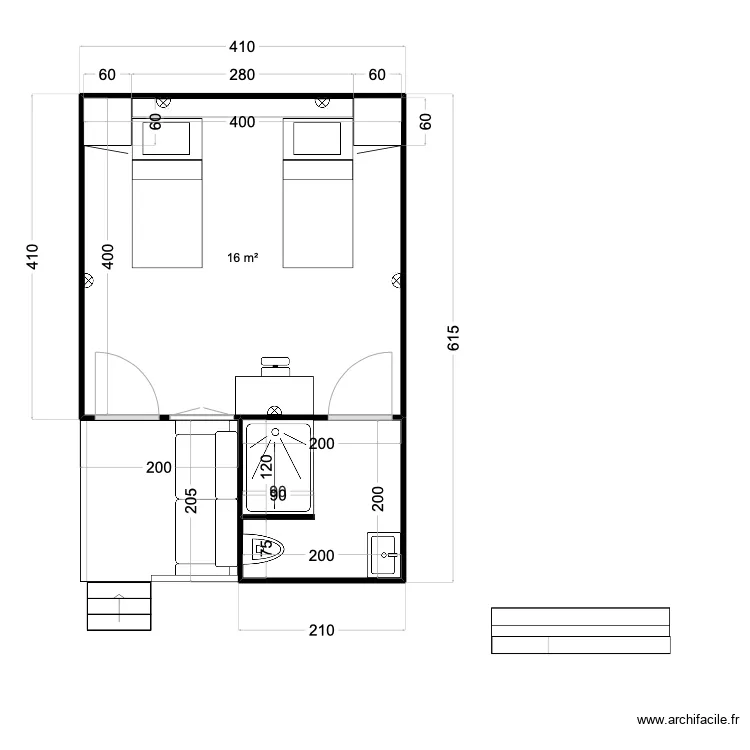 GAIA CABIN layout plan. Plan de 