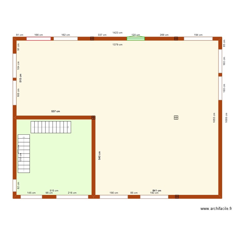 plan final. Plan de 21 pièces et 150 m2