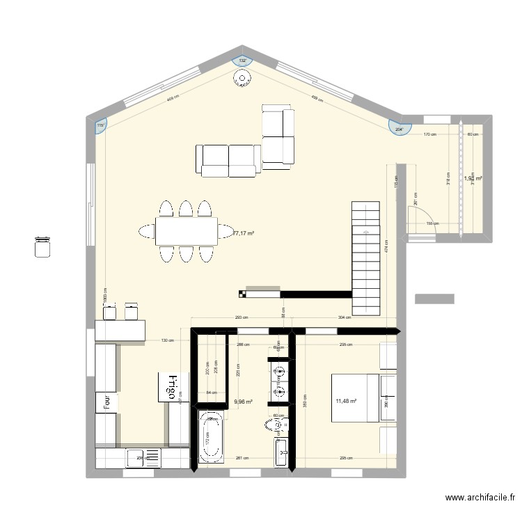 Andy presque final 1. Plan de 8 pièces et 192 m2