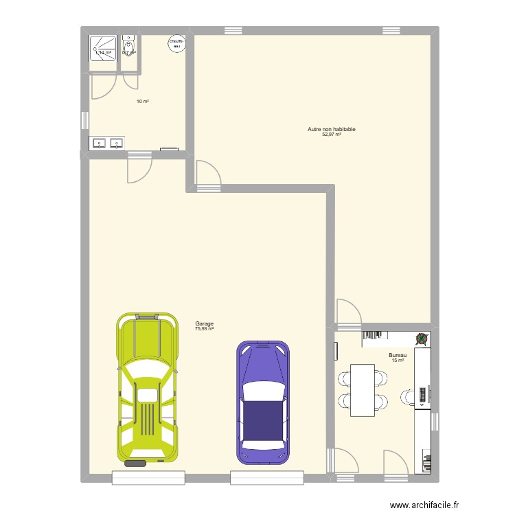 Projet CAP 2 ELec Tom, Lilan. Plan de 6 pièces et 156 m2