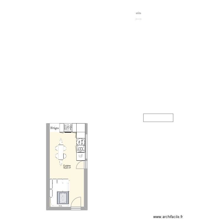 yassine. Plan de 1 pièce et 18 m2