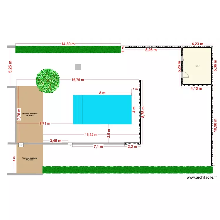 piscine 21. Plan de 1 Pièce et 20 m² piscine 21. Plan de 1 Pièce et 20 m²