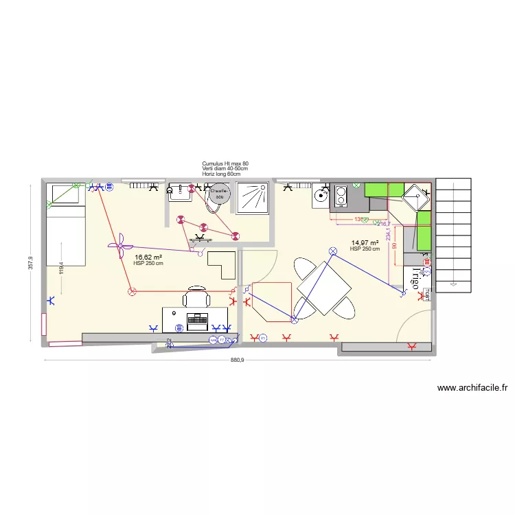 Studio Infir v6 (mobalpa). Plan de 