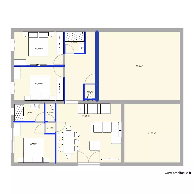 gite 1 option 2. Plan de 0 pièce et 0 m2
