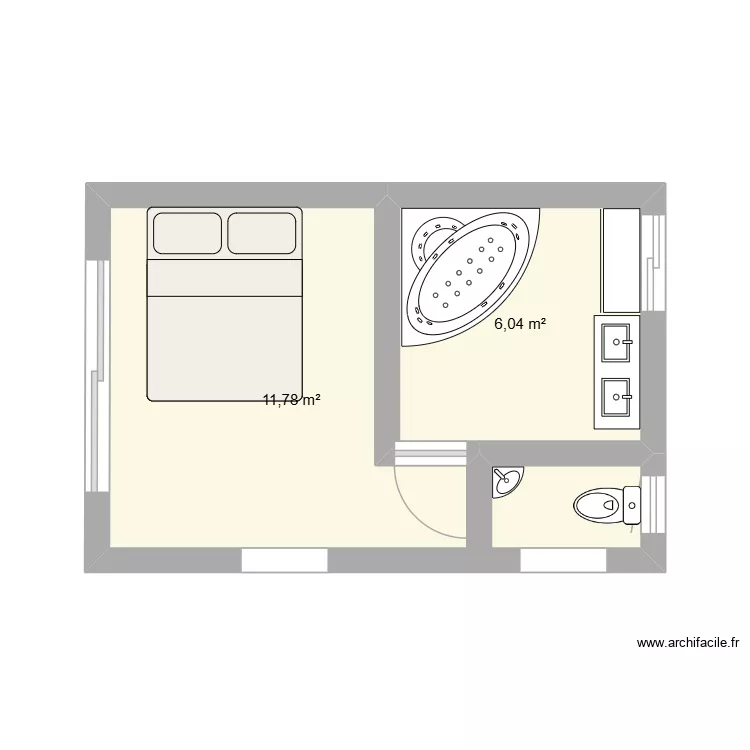pos3. Plan de 2 Pièces et 18 m² pos3. Plan de 2 Pièces et 18 m²