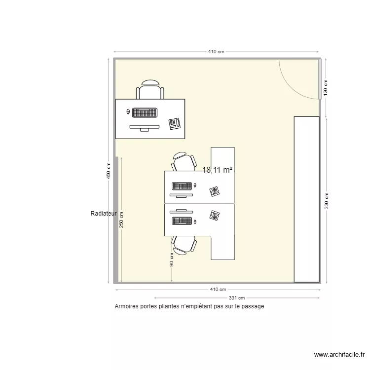 BUREAU RC BAL1 - PLAN N&deg; 2. Plan de 