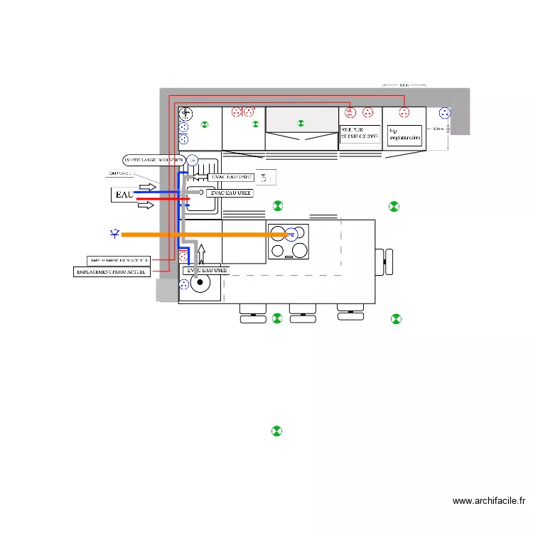 CUISINE OLIVE. Plan de 