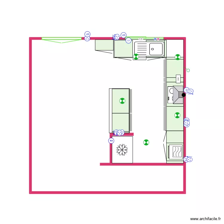 2026 09 19 cuisine ECO CUISINE BAS equipé. Plan de 1 Pièce et 25 m² 2026 09 19 cuisine ECO CUISINE BAS equipé. Plan de 1 Pièce et 25 m²