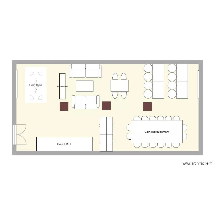 Classe de co-ens.. Plan de 1  et 77 m²
