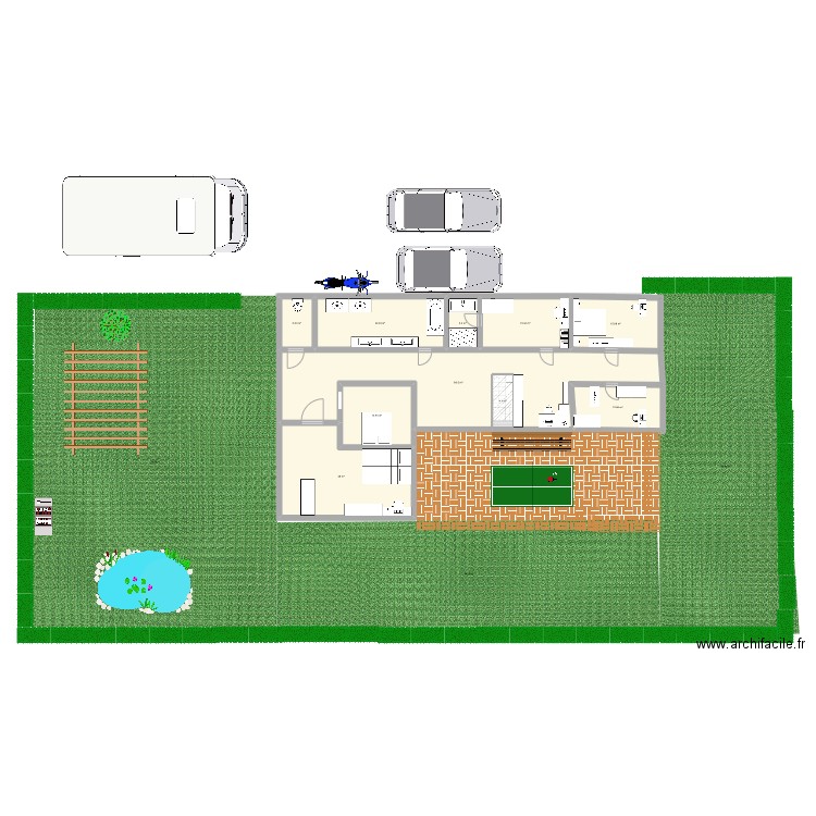 gabin. Plan de 15 pièces et 395 m2