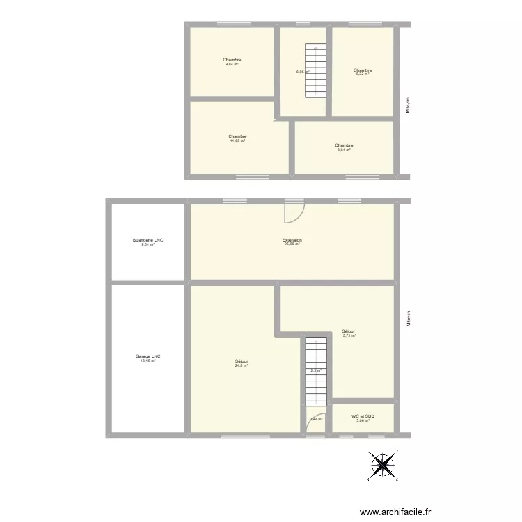 HUBERT. Plan de 13 Pièces et 147 m² HUBERT. Plan de 13 Pièces et 147 m²