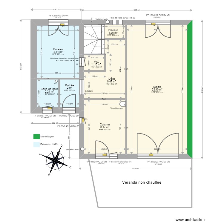 ML24005932. Plan de 19 pièces et 155 m2