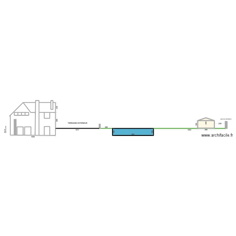 PISCINE PLAN COUPE. Plan de 10 pièces et 98 m2