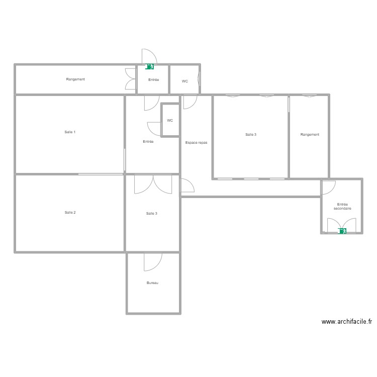 Atelier prépa plan. Plan de 12 pièces et 223 m2