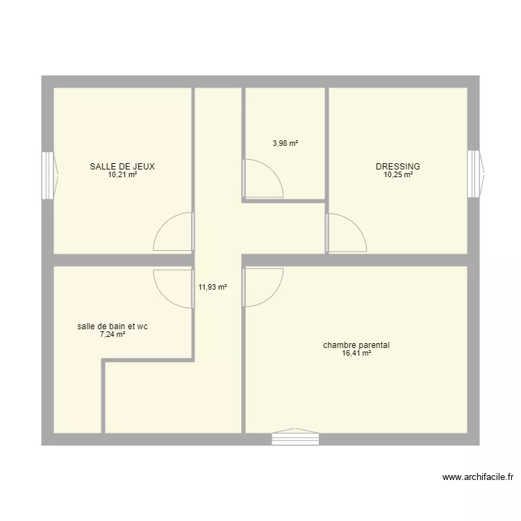 maison compertrix. Plan de 6 Pièces et 60 m² maison compertrix. Plan de 6 Pièces et 60 m²