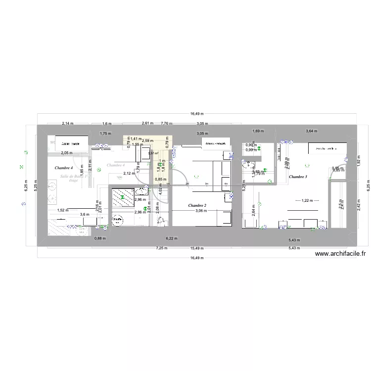 Maison SCI VANILLE. Plan de 8  et 83 m²