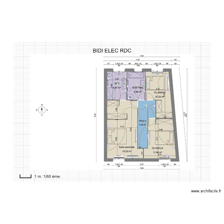 BIDI RDC ELEC. Plan de 0 pièce et 0 m2