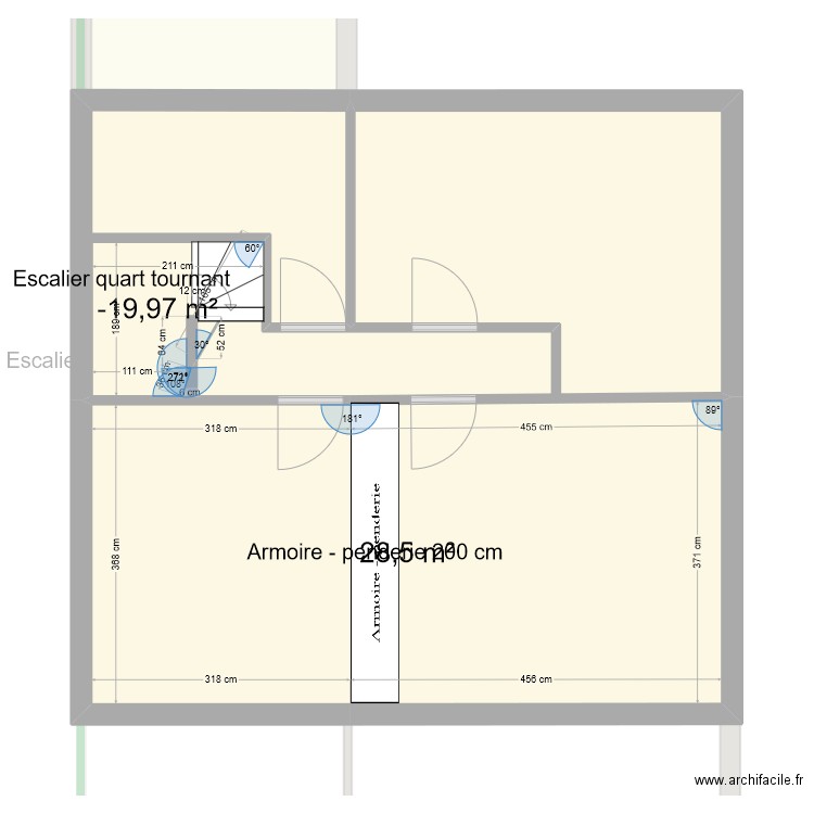 PLANV6. Plan de 5 pièces et 98 m2