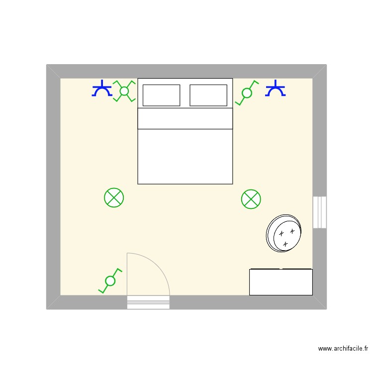 HABITACIÓN PRINCIPAL. Plan de 1 pièce et 19 m2