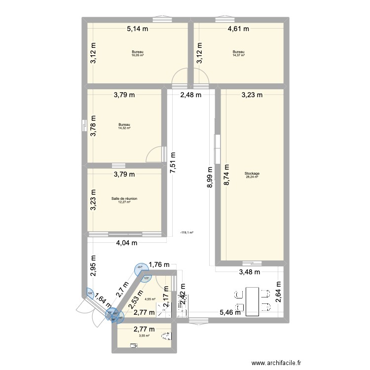 Breteil 2. Plan de 8 pièces et 141 m2