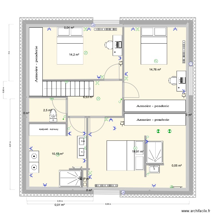2e étage définitif Bis. Plan de 0 pièce et 0 m2