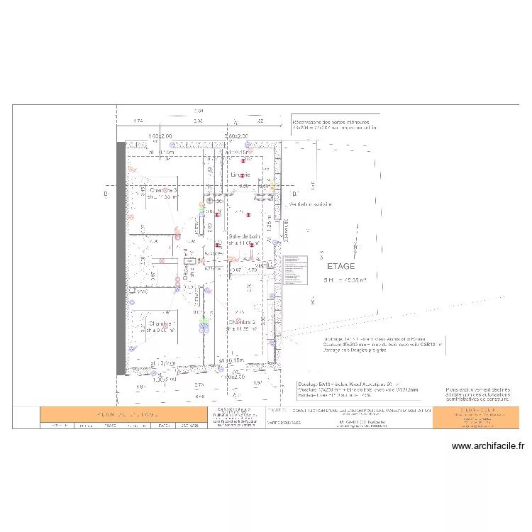 1er &eacute;tage gaillot. Plan de 