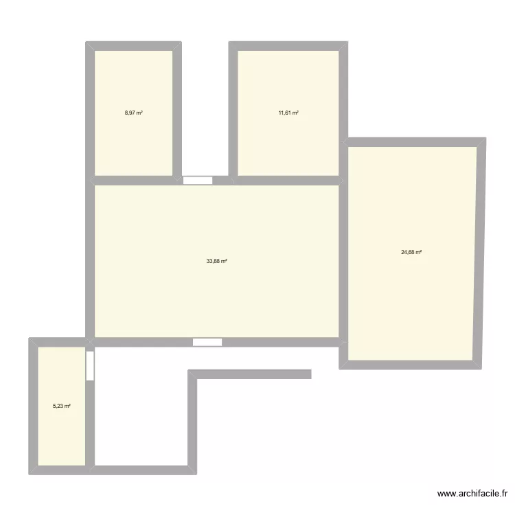 plan  rayon BP. Plan de 5  et 84 m²