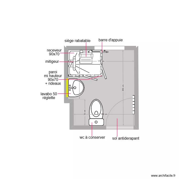 boulaire. Plan de 1 et 3 m² boulaire. Plan de 1 et 3 m²