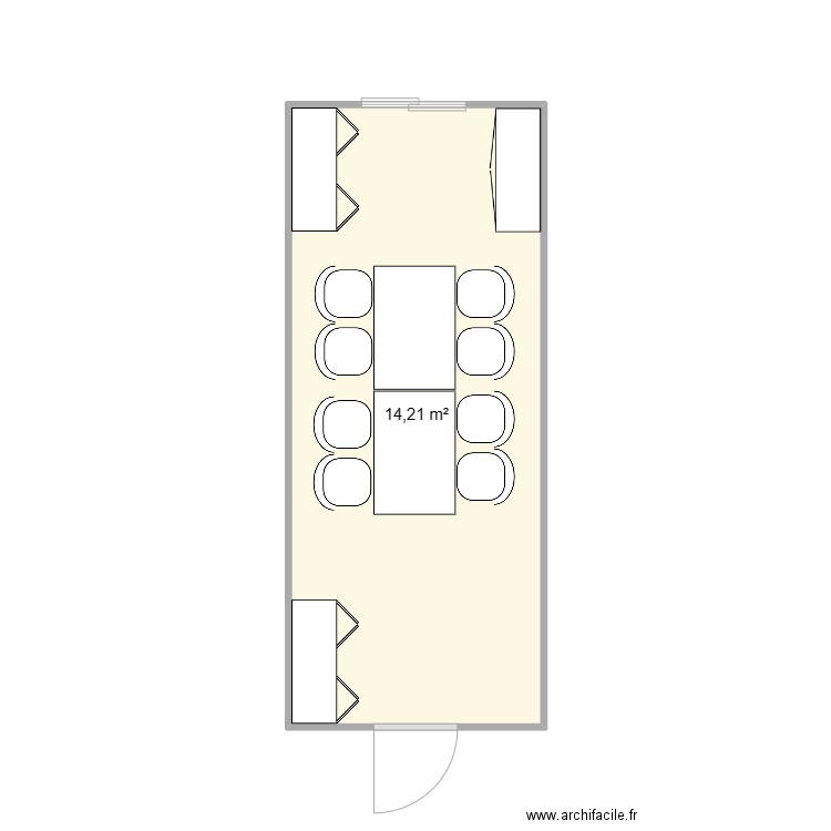 EGCS CHANTIER CLUSES. Plan de 1 pièce et 14 m2