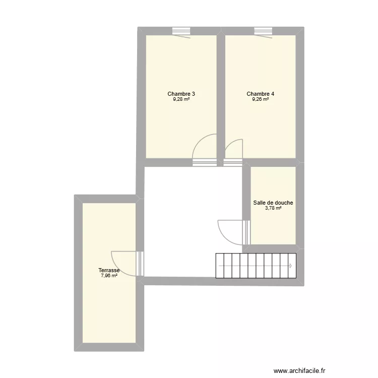 Maison en A étage. Plan de 4 et 30 m² Maison en A étage. Plan de 4 et 30 m²