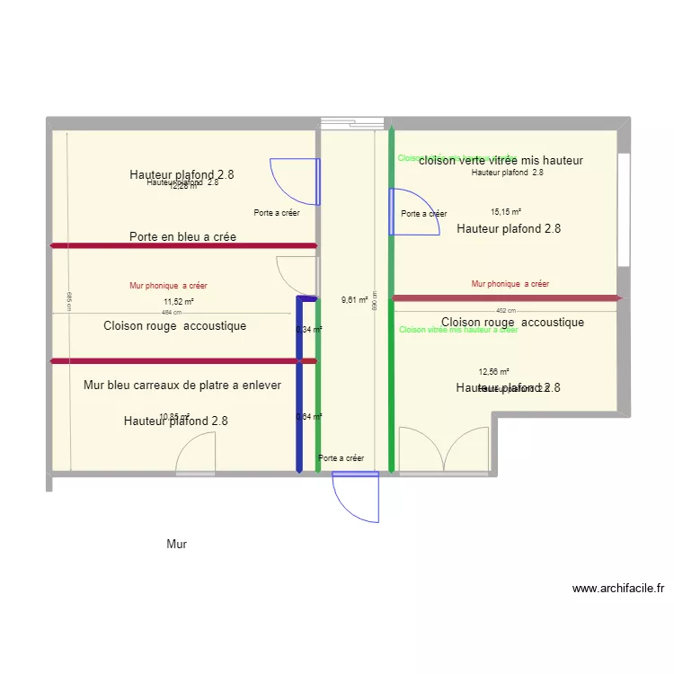 Bureau St Avertin. Plan de 