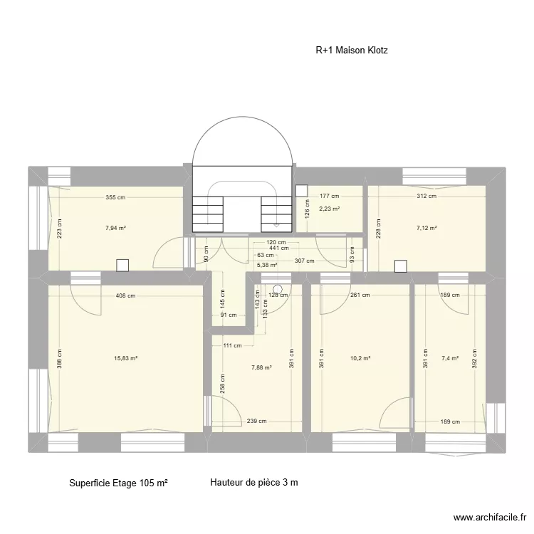 Maison R1 Klotz. Plan de 
